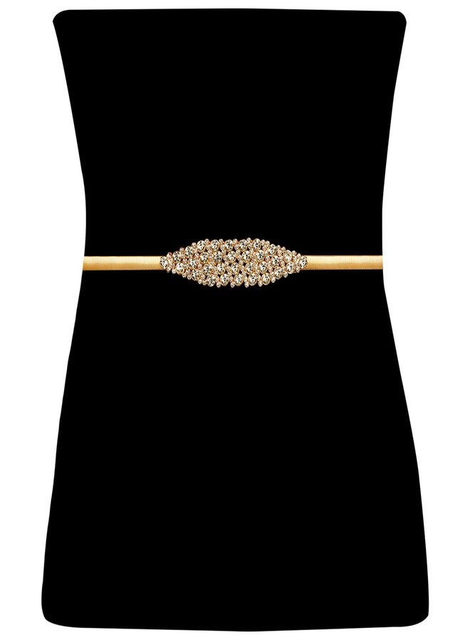 KAHIT Skinny Belt Women Chain Belt For Dress Waist Chain Belts For Women Metal Chain Belts For Fashion Thin Belt For Dresses (Gold, Suit for Waist Size 28"-33") - Image 1